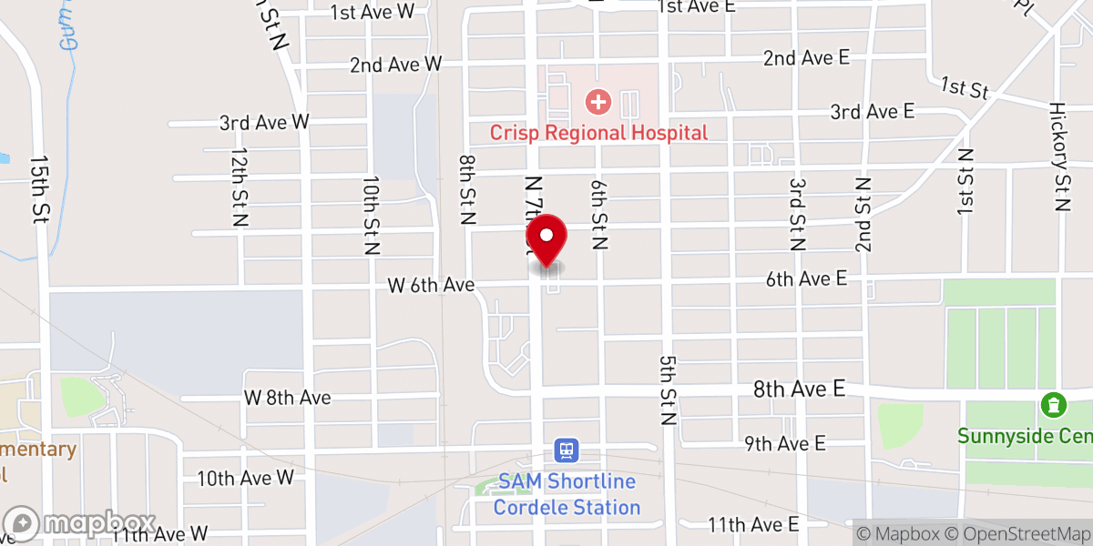 Map showing location of Macedonia Baptist Church
