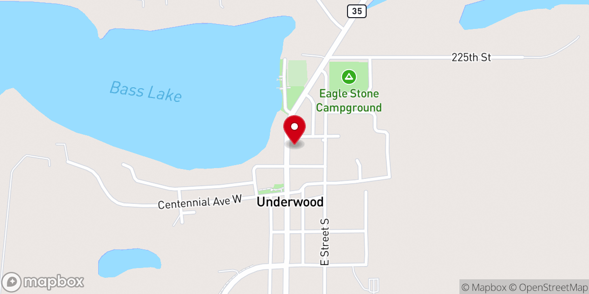 Map showing location of Unitarian Church of Underwood