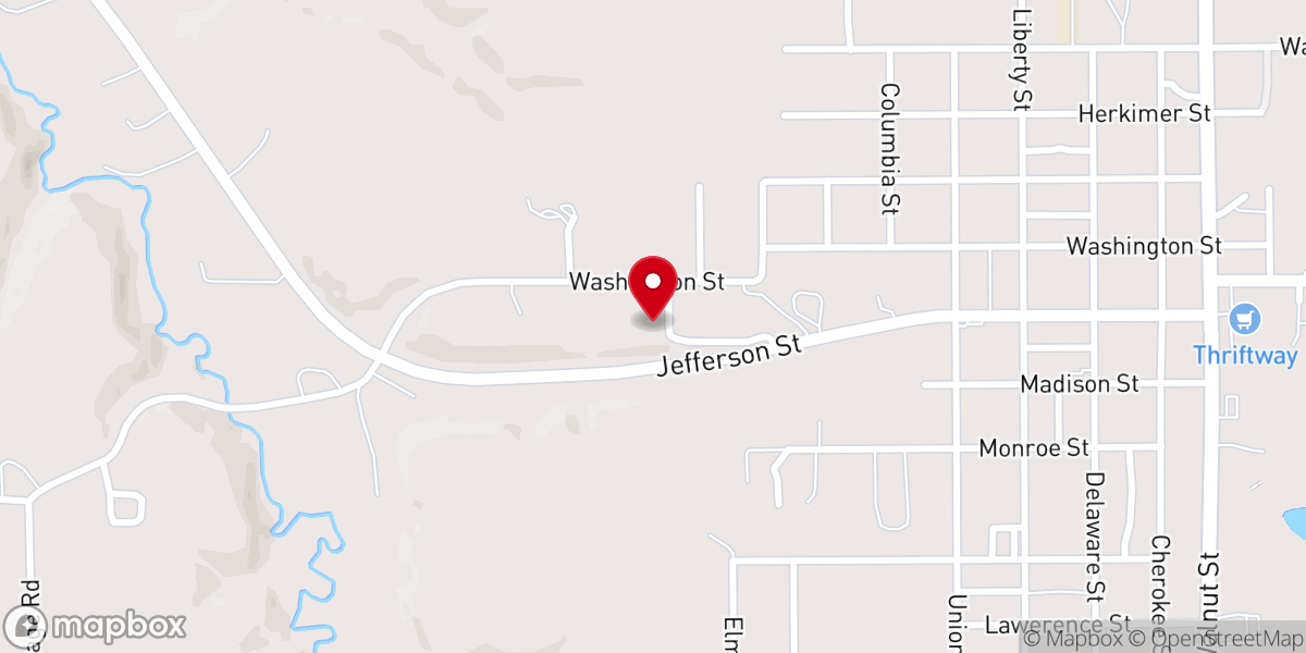 Map showing location of Ebenezer Amish Mennonite Church