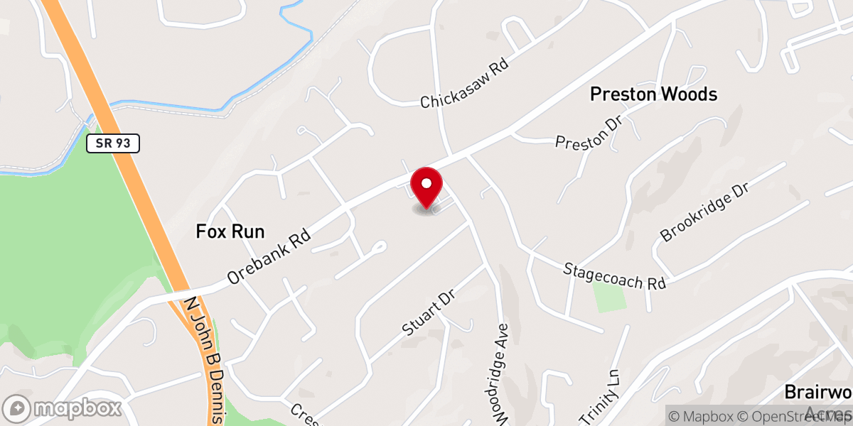 Map showing location of Mount View Church