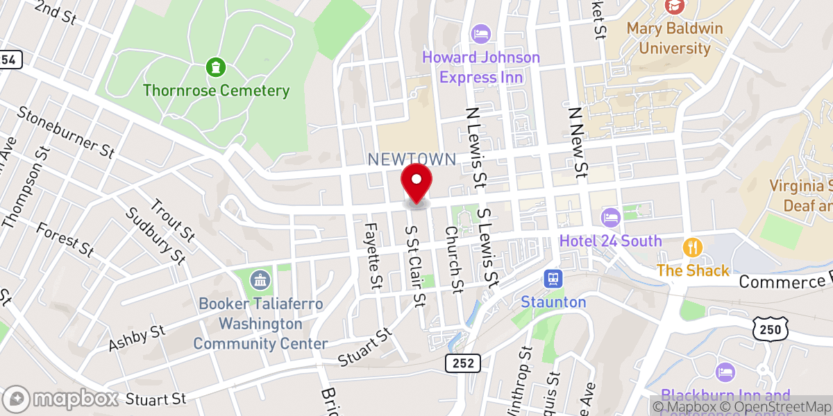 Map showing location of Westwood Church