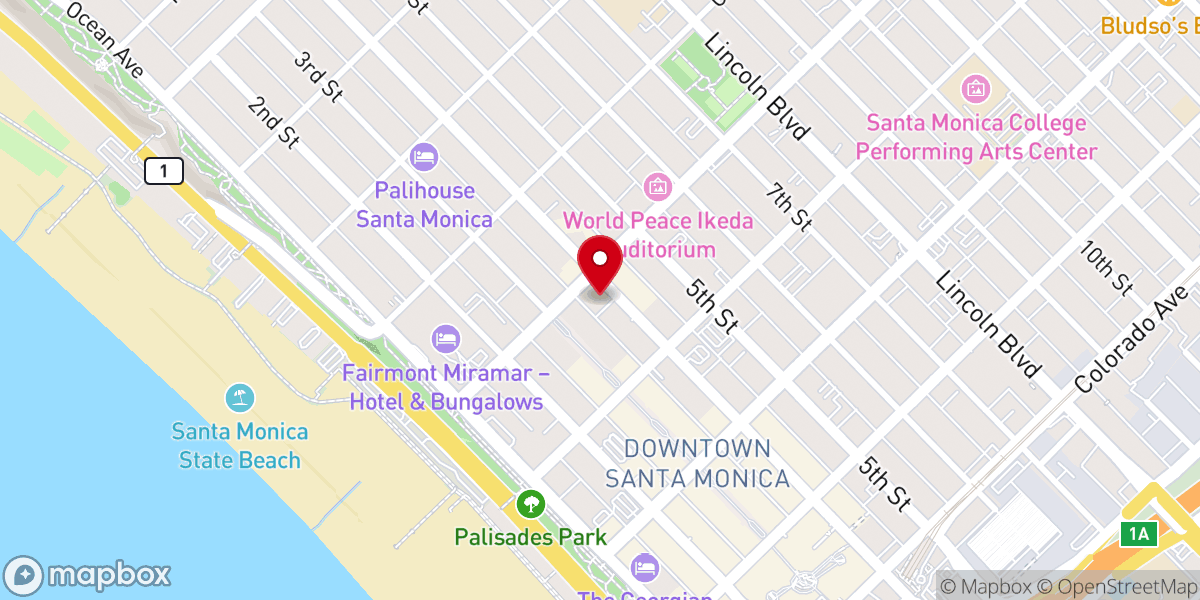 Map showing location of Santa Monica Bay Woman's Club