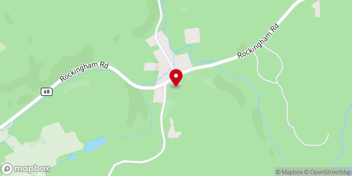 Map showing location of Rockingham Church
