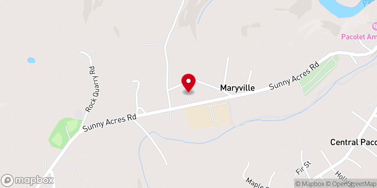 Map showing location of Montgomery Chapel Baptist Church