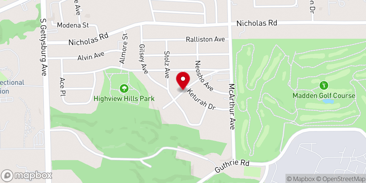 Map showing location of Saint Peters Missionary Baptist Church