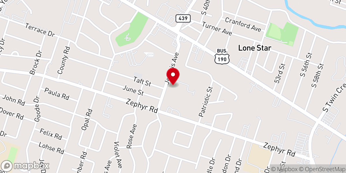Map showing location of Anderson Chapel A. M. E. Church