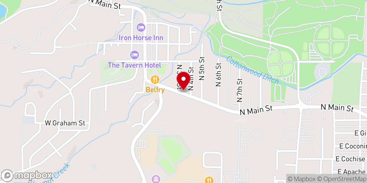 Map showing location of Unity of Verde Valley
