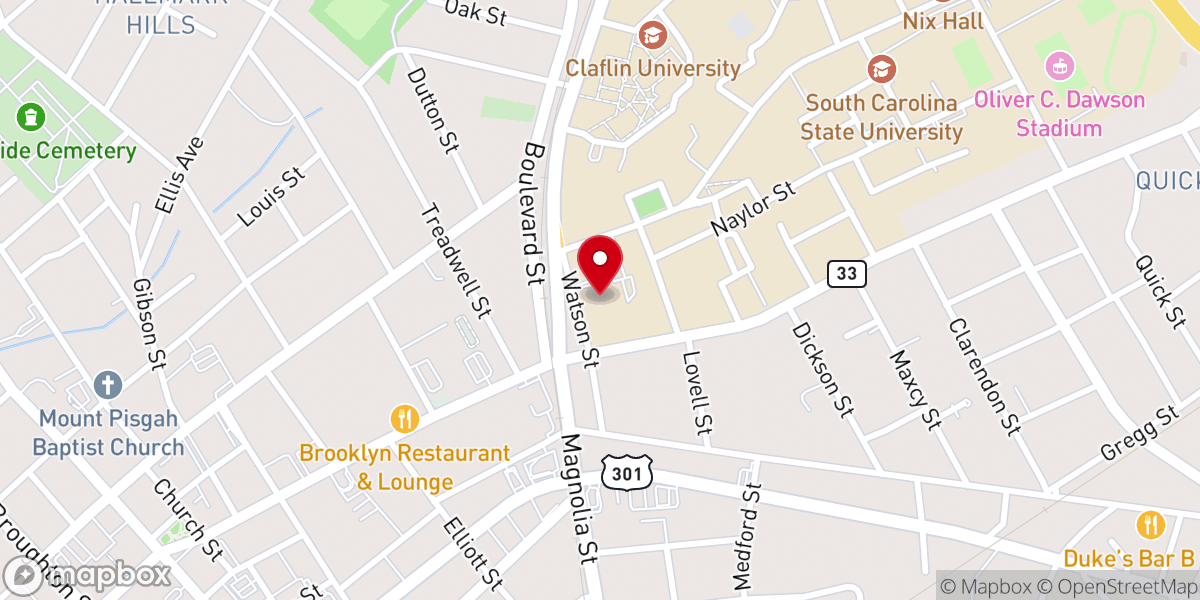 Map showing location of St Paul's Anglican Church