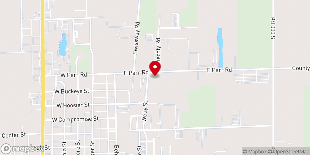 Map showing location of The Bridge Community Church