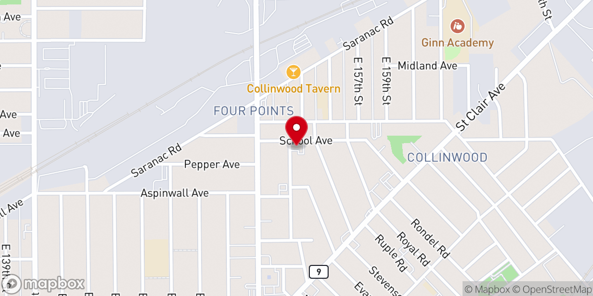 Map showing location of Christ Freedom Temple