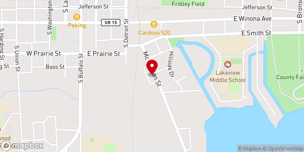 Map showing location of Iglesia Betesda Assembly-God