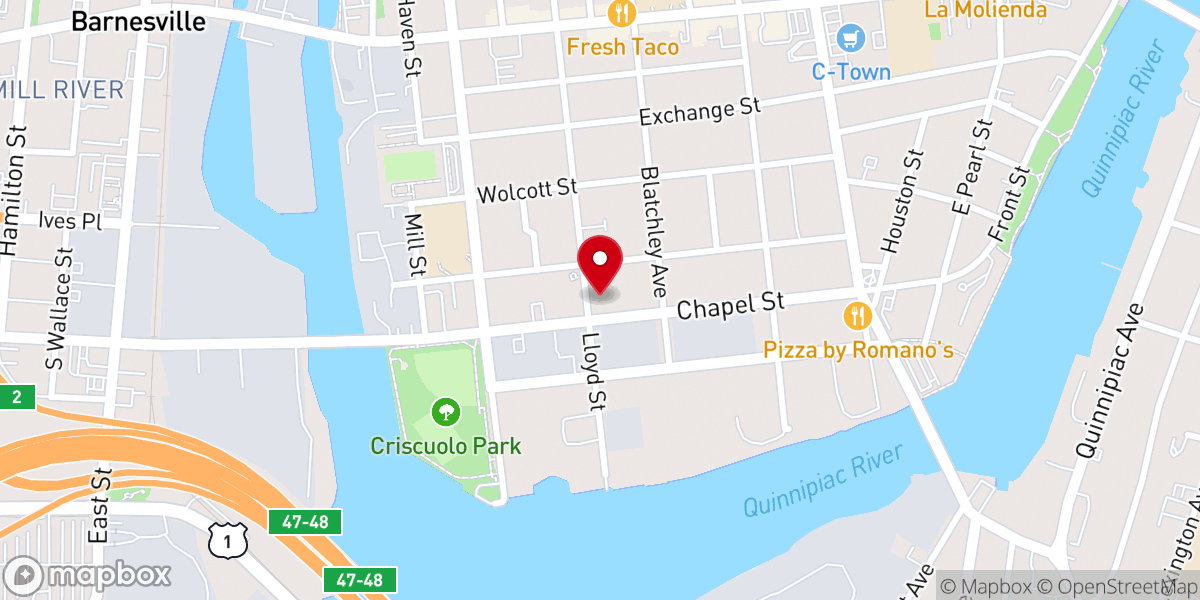 Map showing location of Iglesia Evangelica