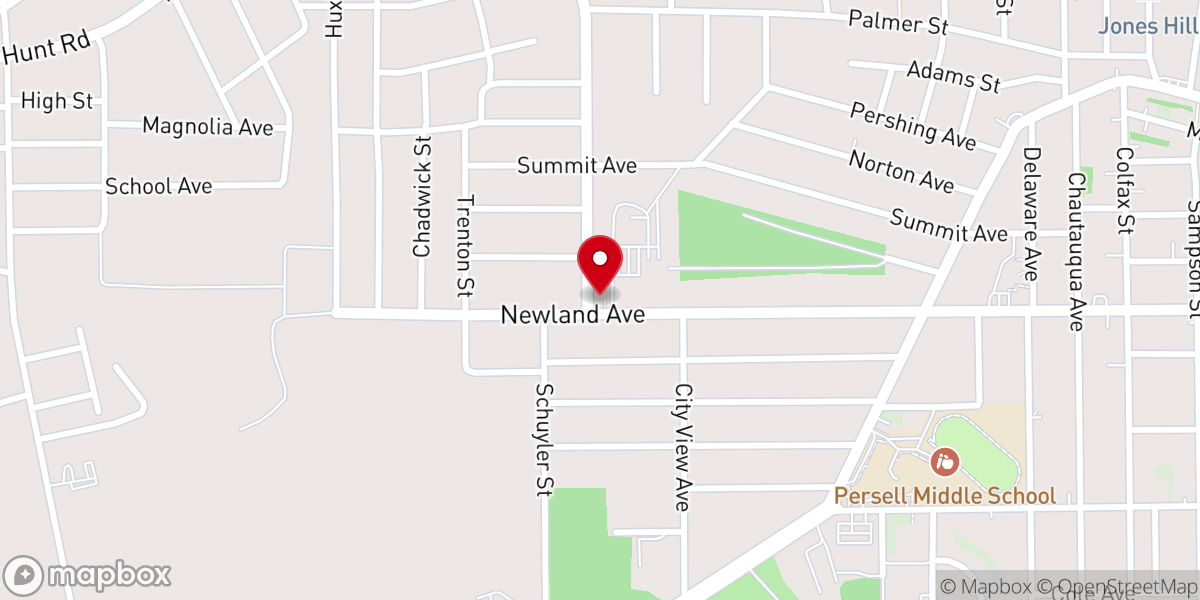 Map showing location of Church of the Nazarene