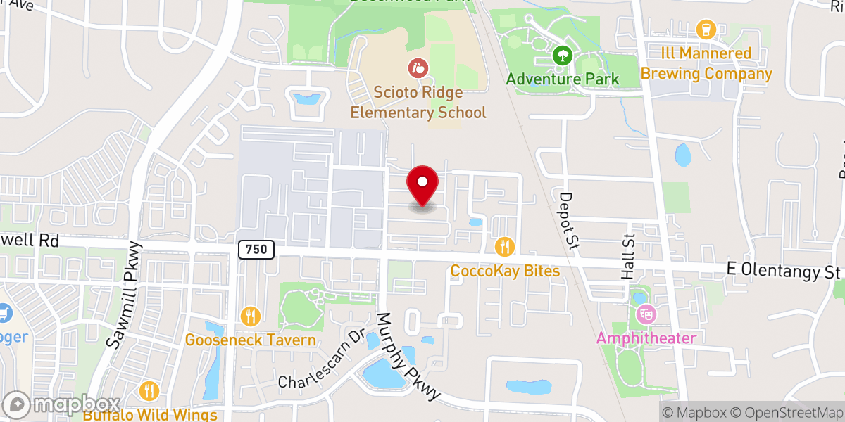 Map showing location of Living Hope Church Columbus