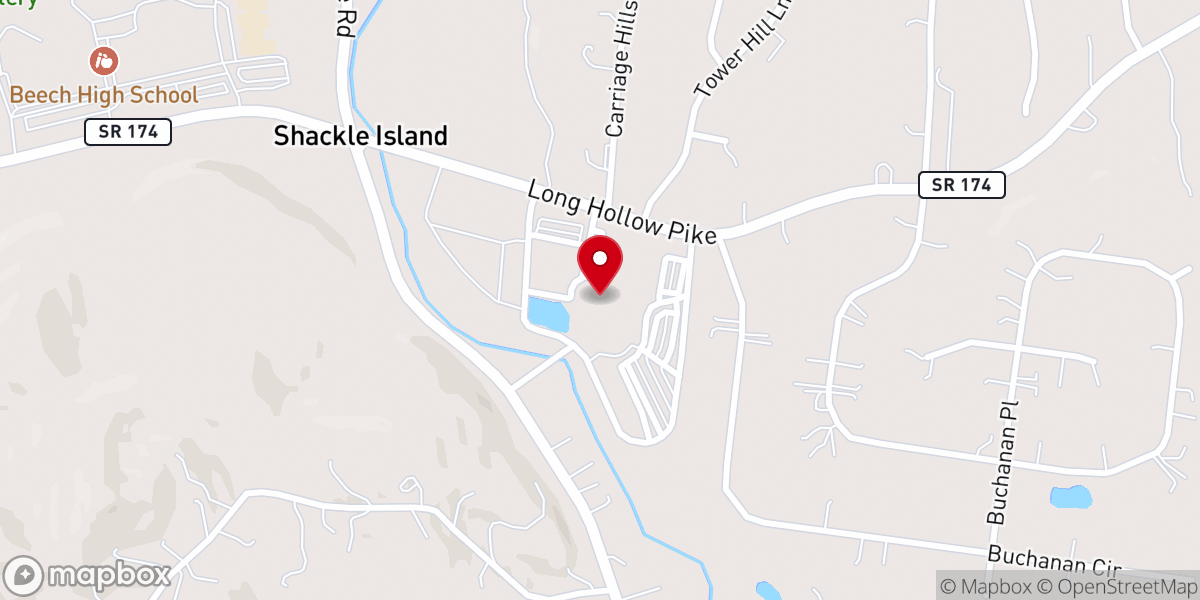 Map showing location of Legacy Park at Long Hollow