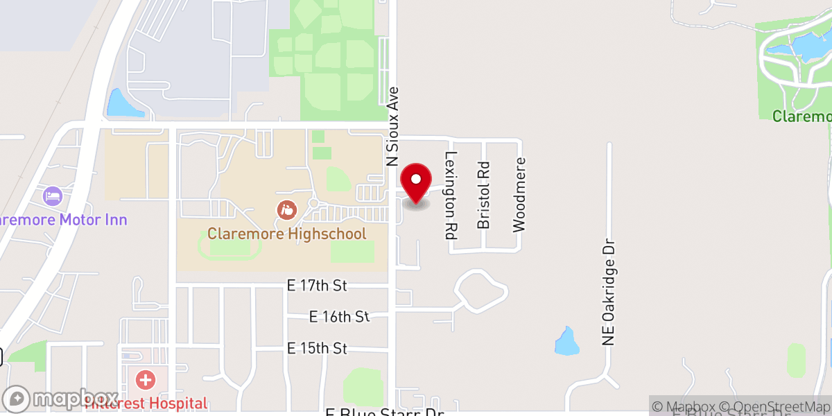 Map showing location of New Hope Church