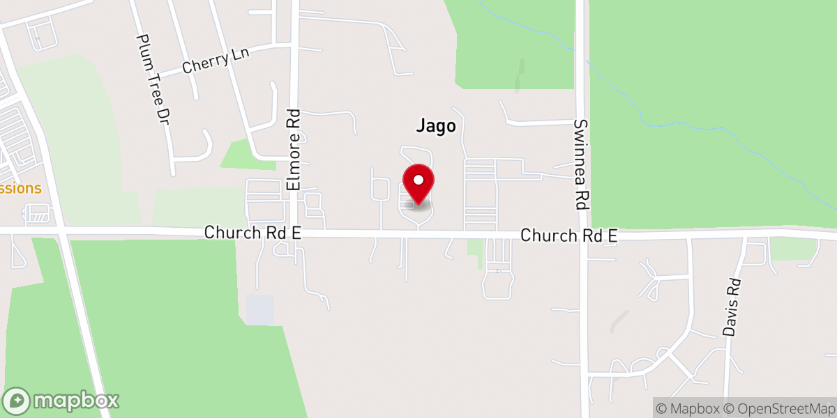 Map showing location of Heritage Church
