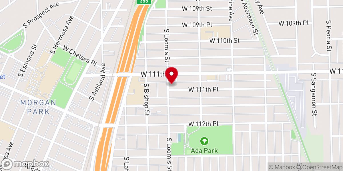 Map showing location of Beth Eden Baptist Church