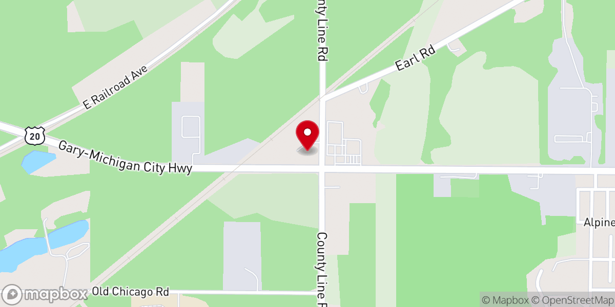 Map showing location of Lakeview Christian Center
