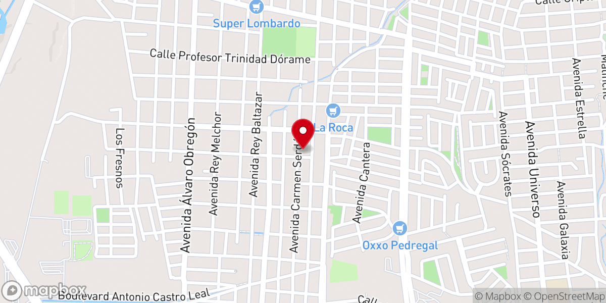 Map showing location of Parroquia de San Juan Diego