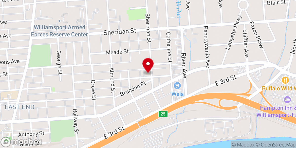 Map showing location of Faith Wesleyan Church