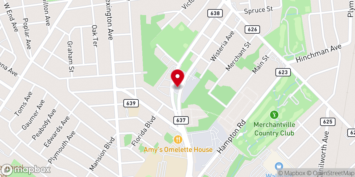 Map showing location of Moorestown Muslims