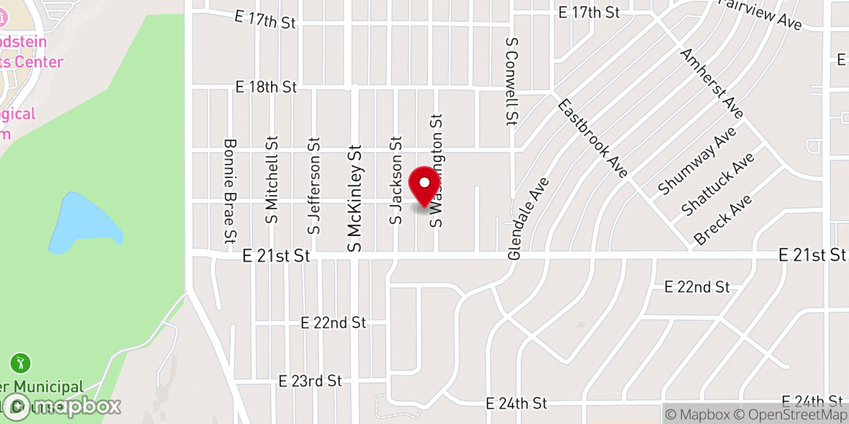 Map showing location of Casper Church of God of Prophecy