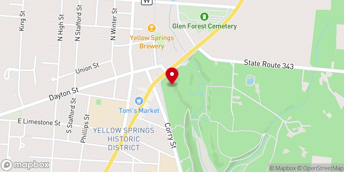 Map showing location of Yellow Springs Havurah