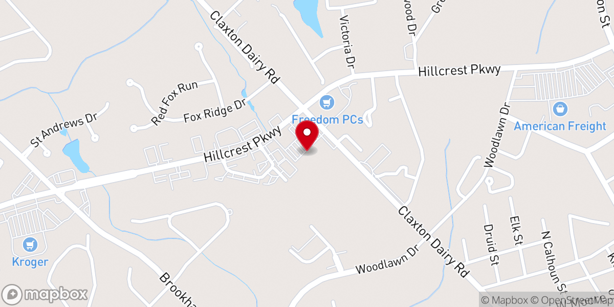 Map showing location of Lowery Church