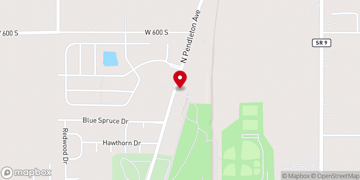Map showing location of East Central Indiana South FCA