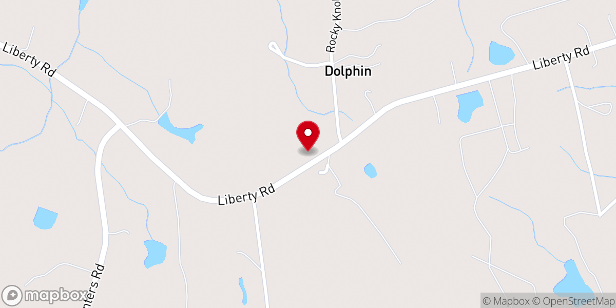 Map showing location of Dolphin Baptist Church