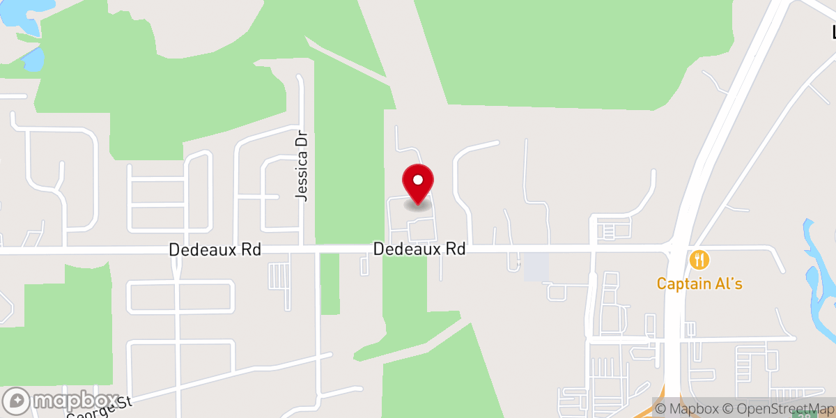 Map showing location of Bible Baptist Church