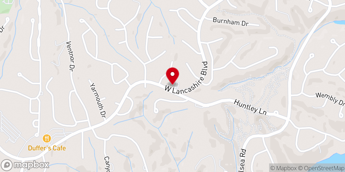 Map showing location of Fellowship Baptist Church