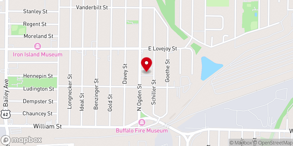 Map showing location of St katherine drexel