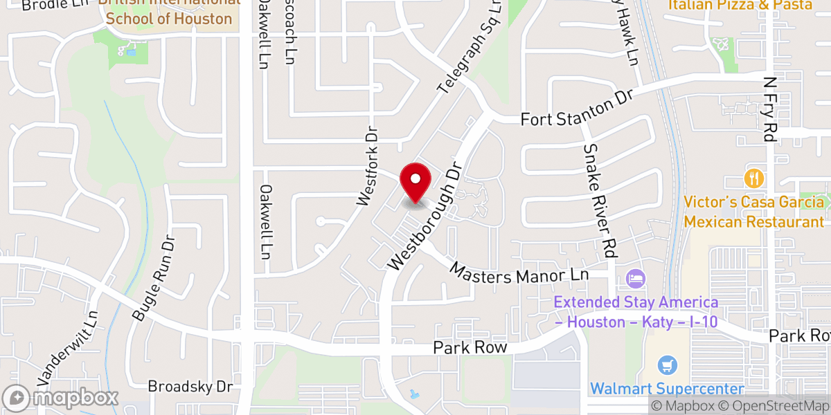 Map showing location of The Pentecostals of Katy