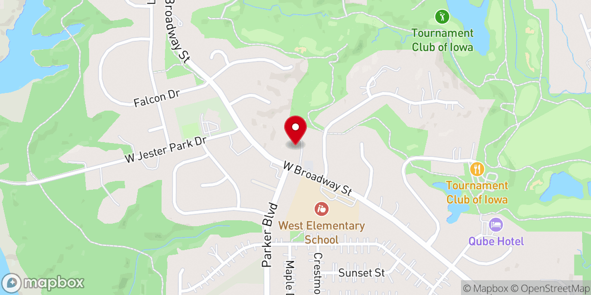 Map showing location of Polk City United Methodist Church
