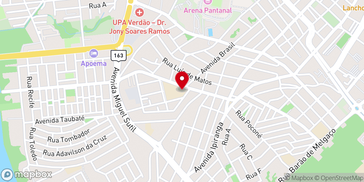 Map showing location of Paróquia São João Bosco
