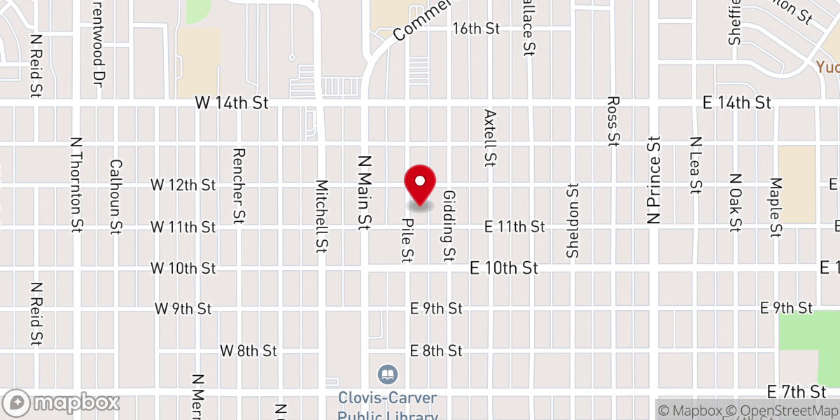 Map showing location of First Presbyterian Church