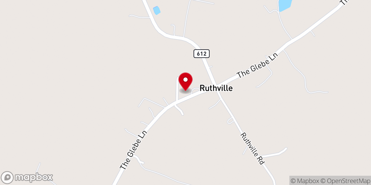 Map showing location of Elam Baptist Church
