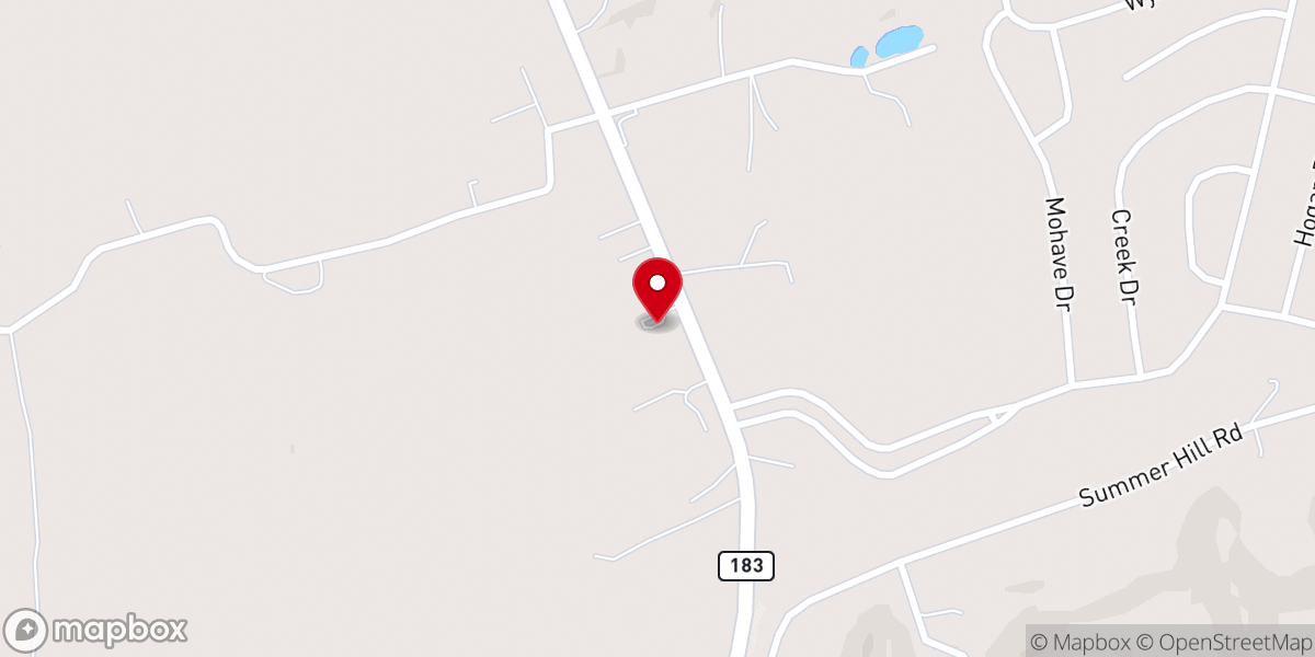 Map showing location of Schuylkill Christian Church