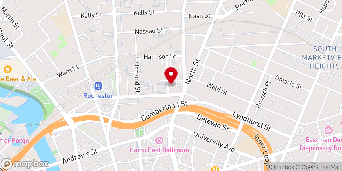 Map showing location of Peace Baptist Church
