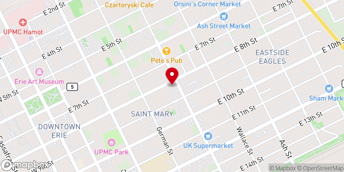Map showing location of Urban Ministries