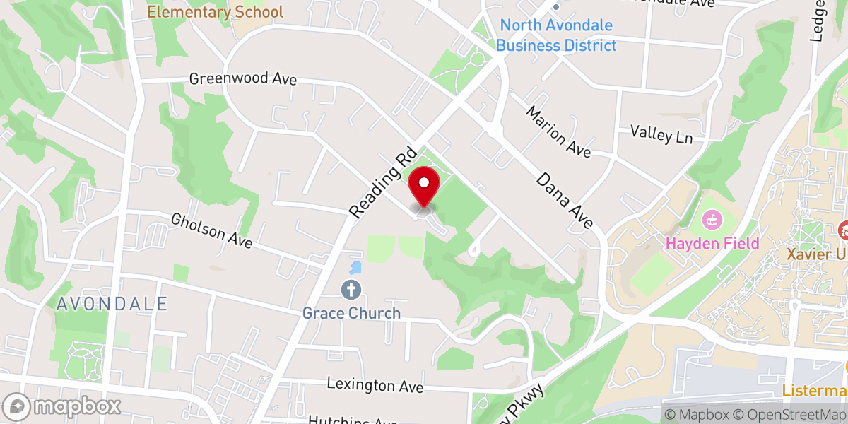 Map showing location of New Saint John Baptist Church