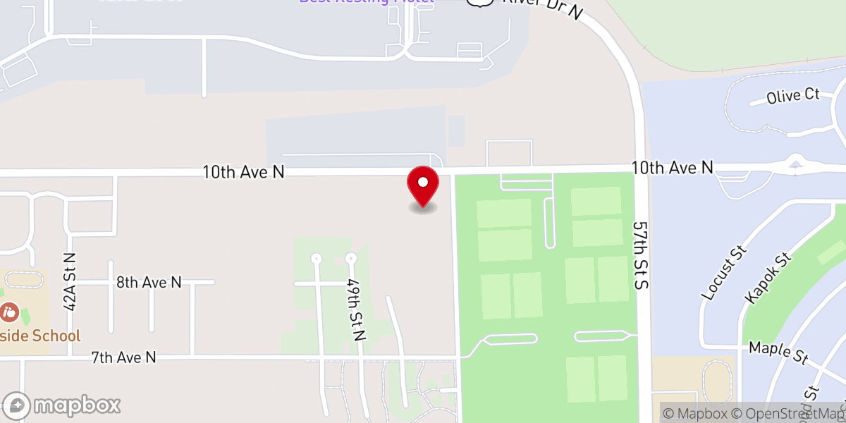 Map showing location of Heritage Baptist Church