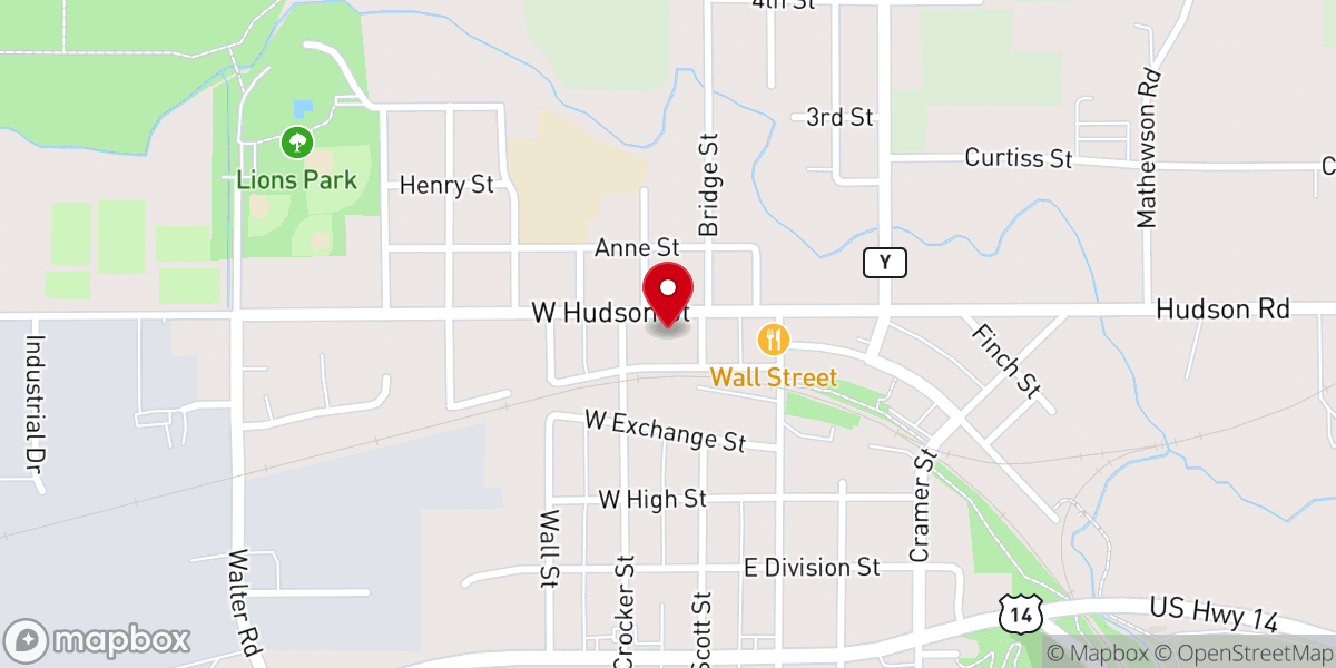 Map showing location of Mazomanie United Church Christ