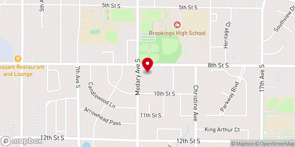 Map showing location of Our Savior Lutheran Elementary School