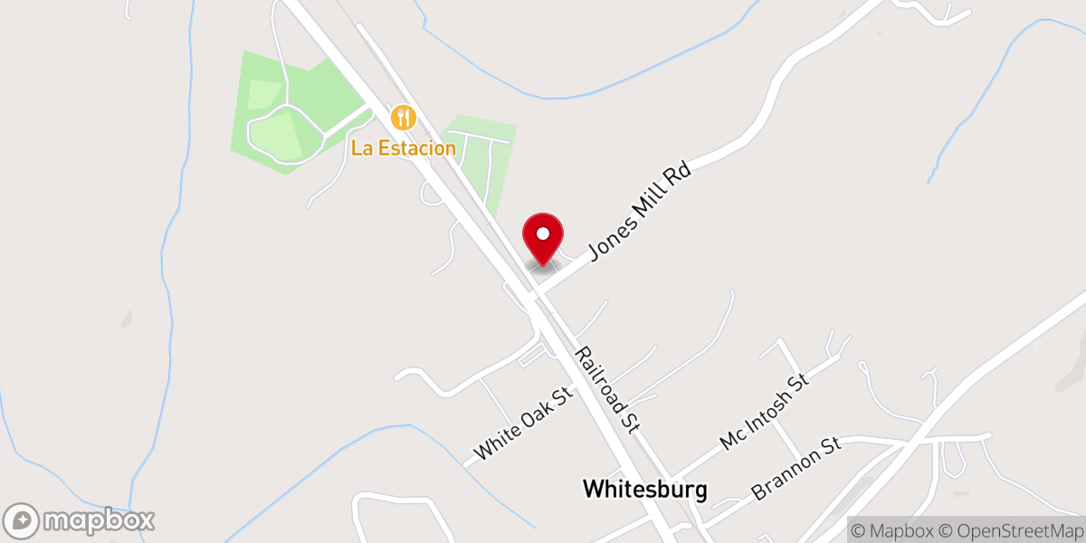 Map showing location of Whitesburg Methodist Church