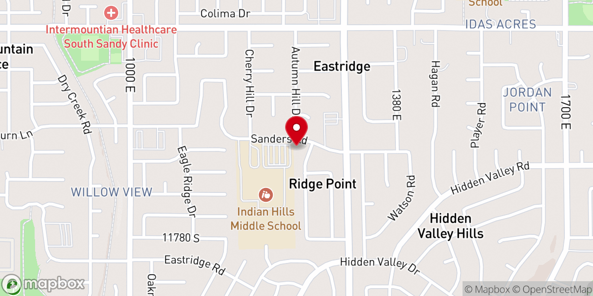 Map showing location of The Church in SLC
