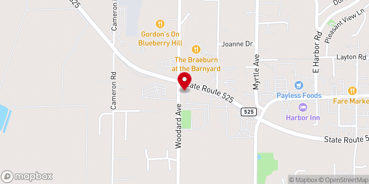 Map showing location of Helping Hand of South Whidbey