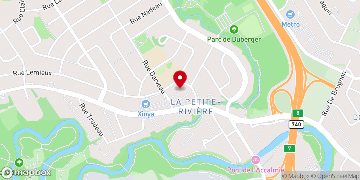 Map showing location of St. Francis Xavier Church